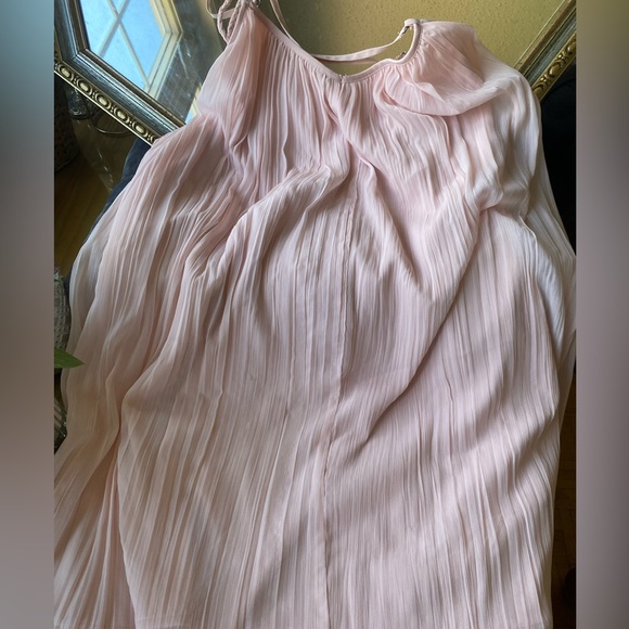 ABERCROMBIE & FITCH Soft Pink A-line Pleated Mini Sun Dress - Picture 3 of 6